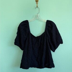 Old Navy Puff Sleeve Lace Blouse, Navy